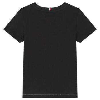 Boys Black & White Logo T-Shirt