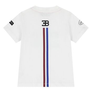 Younger Boys White Logo T-Shirt