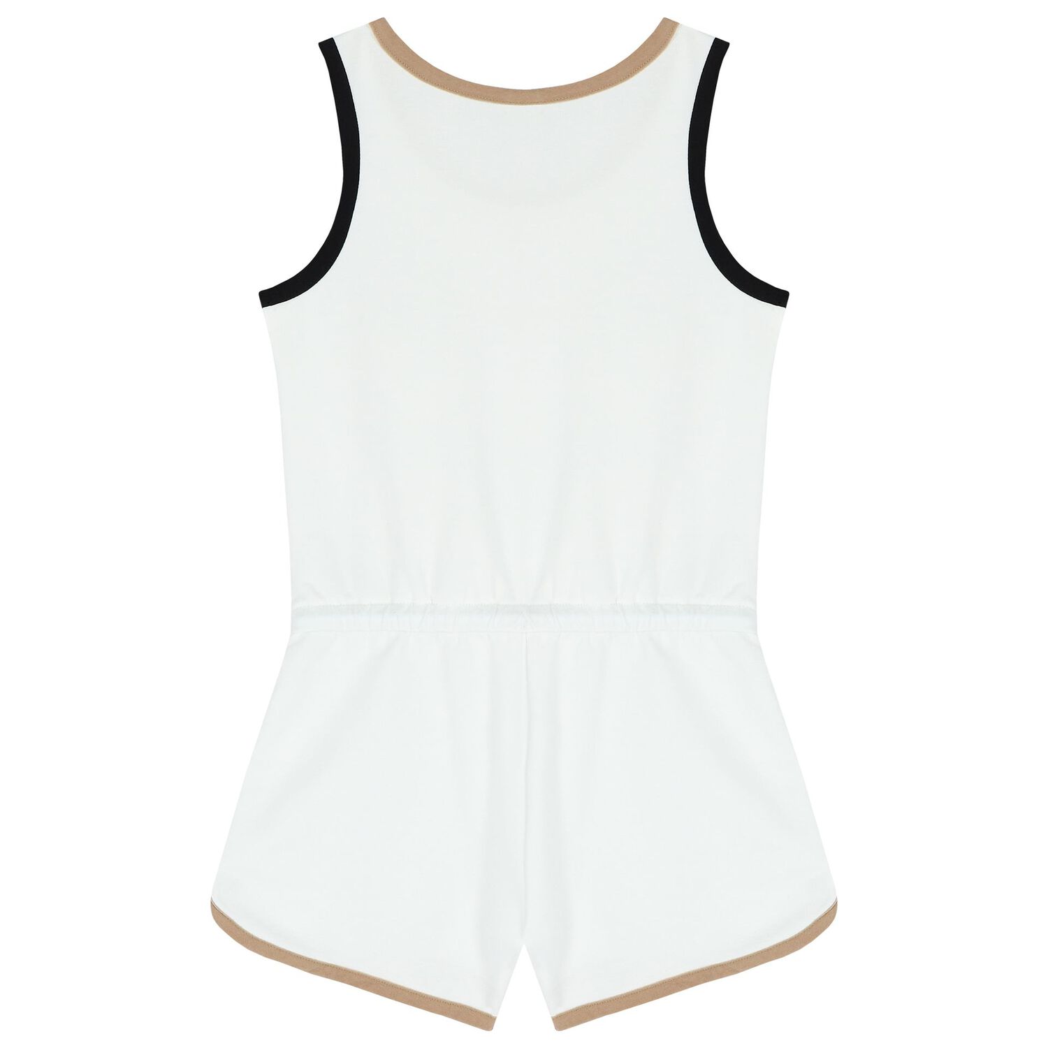 Girls White Logo Playsuit, 1, hi-res image number null