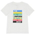 تي شيرت بالشعار باللون الرمادي للأولاد, 1, hi-res