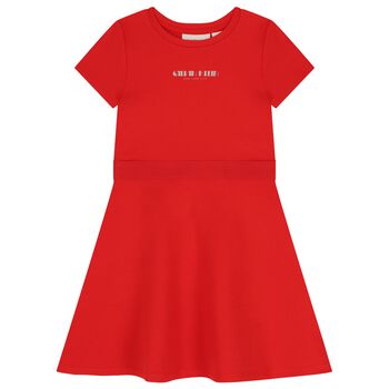 Girls Red Logo Dress