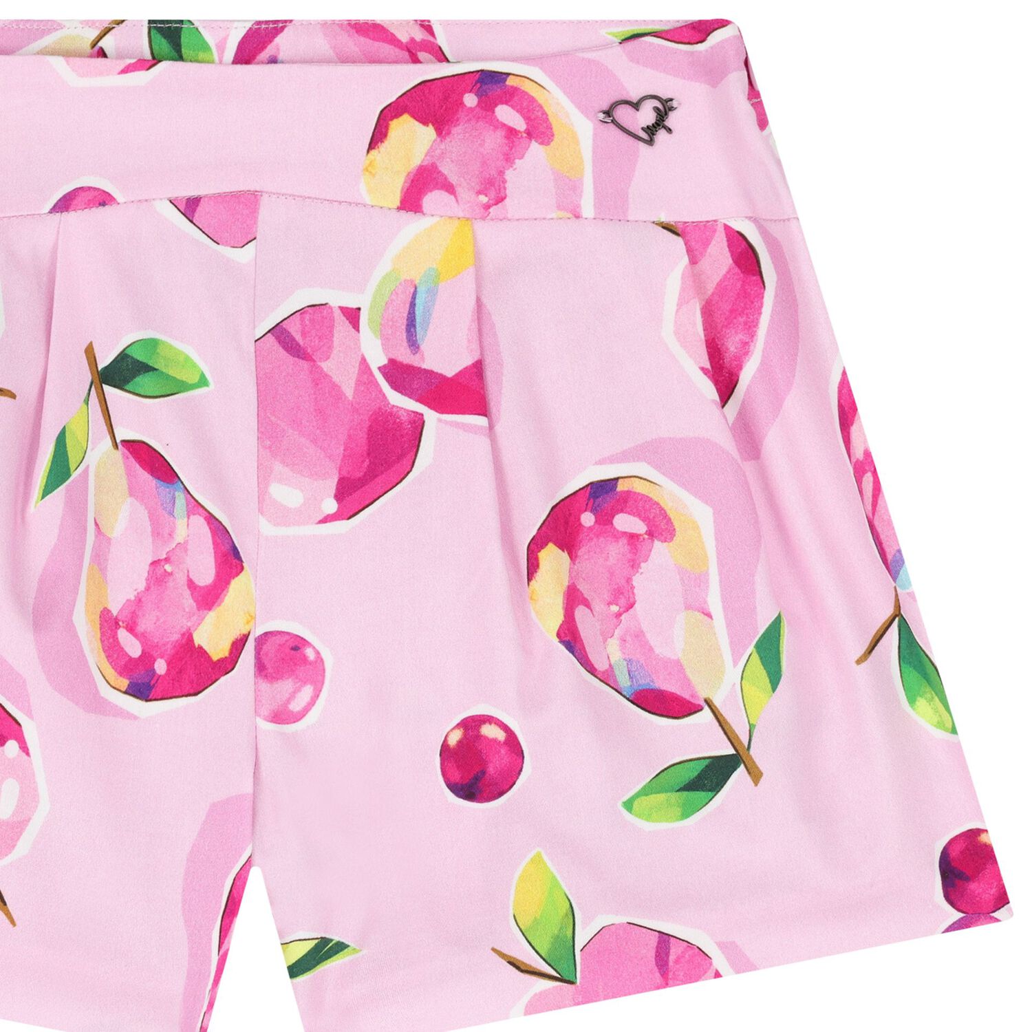 Girls Pink Fruits Shorts, 1, hi-res image number null