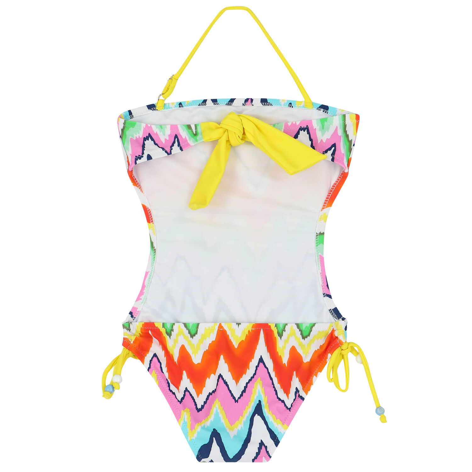 Girls Multi-Colored Zigzag Swimsuit, 1, hi-res