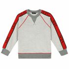Boys Grey Logo Sweatshirt, 1, hi-res
