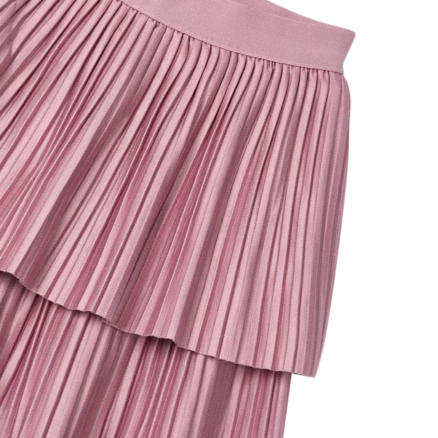Girls Pink Pleated Skirt, 3, hi-res
