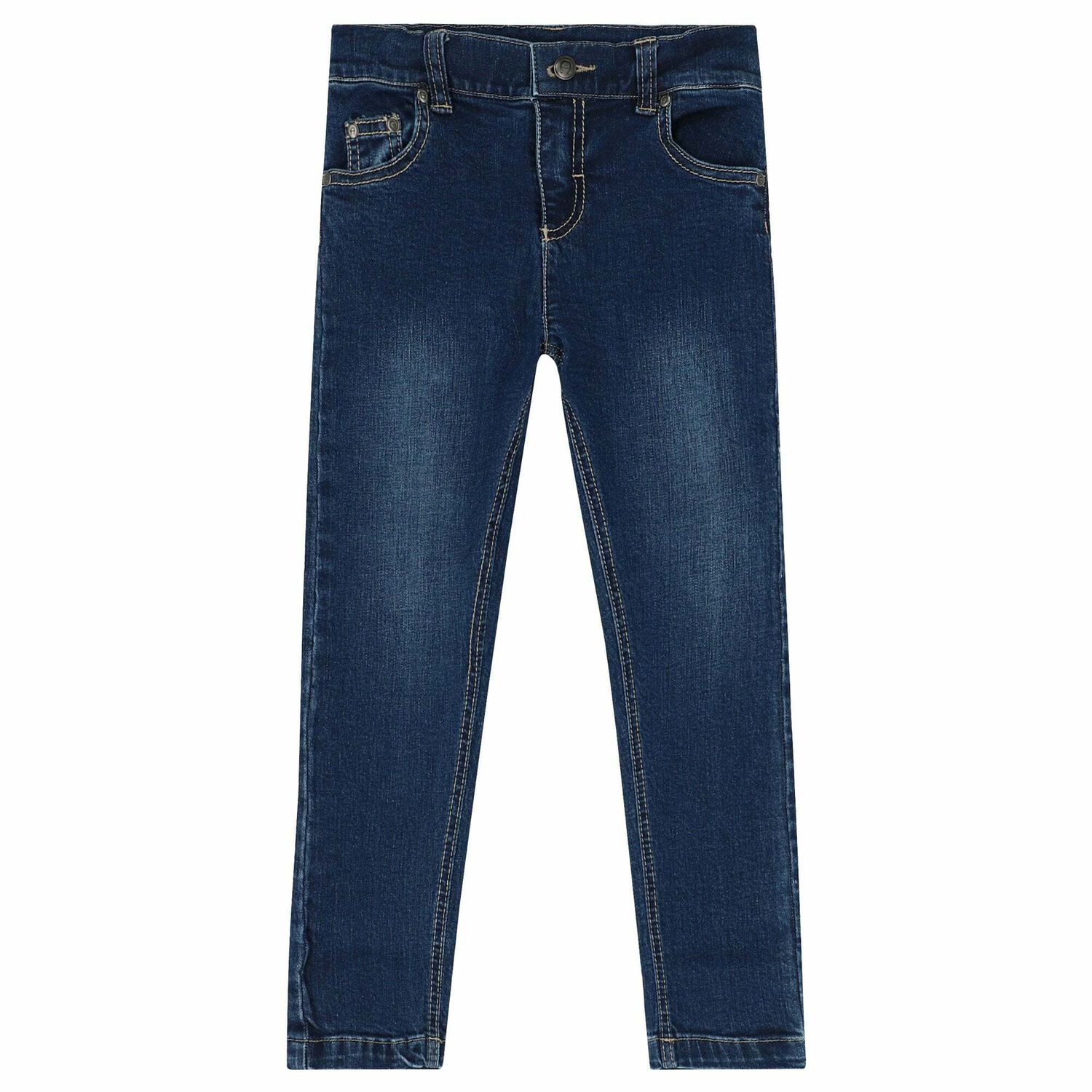Boys Blue Denim Logo Jeans, 1, hi-res
