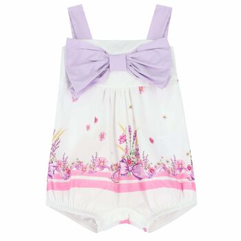 Baby White, Pink & Lilac Romper