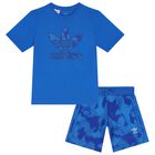 Blue Trefoil Logo Shorts Set, 1, hi-res