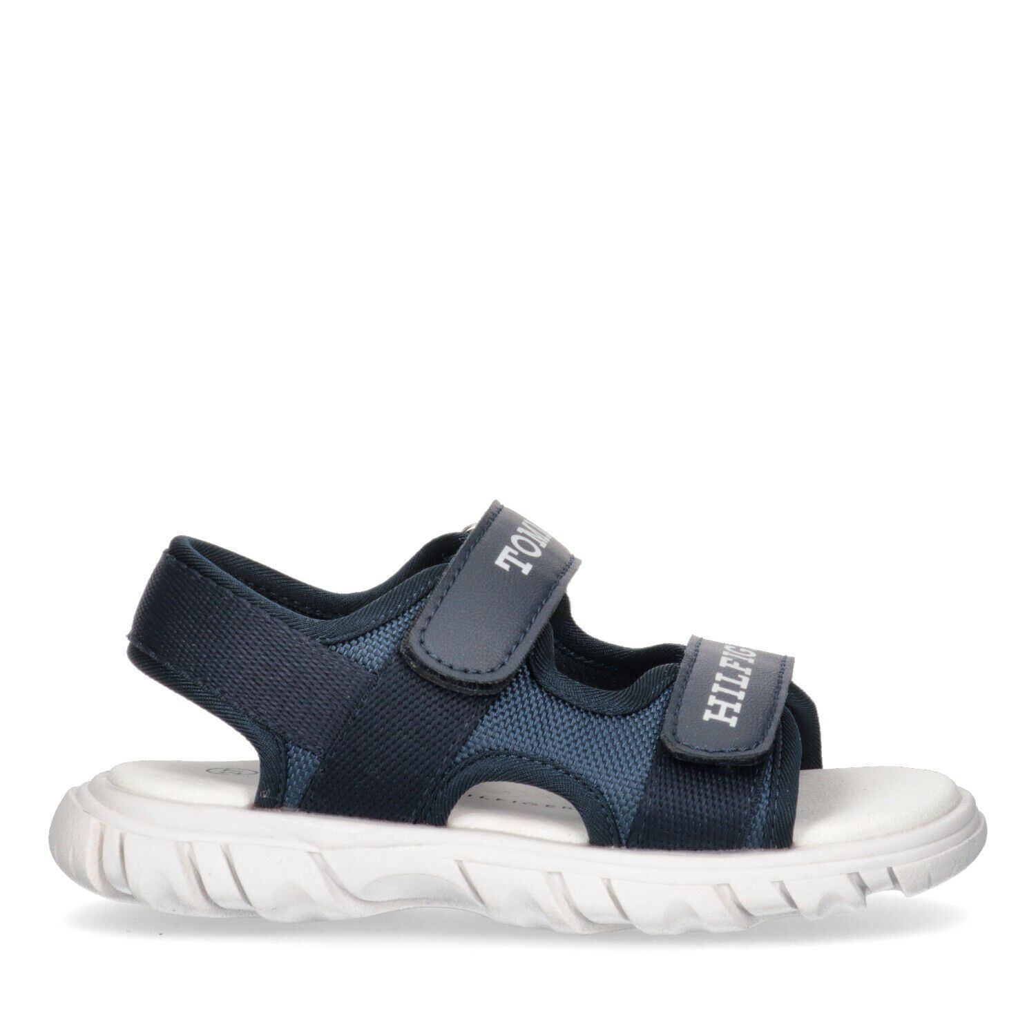 Boys Navy Blue Logo Sandals, 1, hi-res image number null
