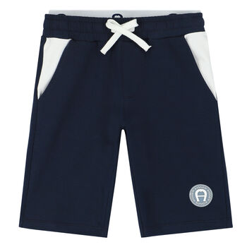 Boys Navy Logo Shorts