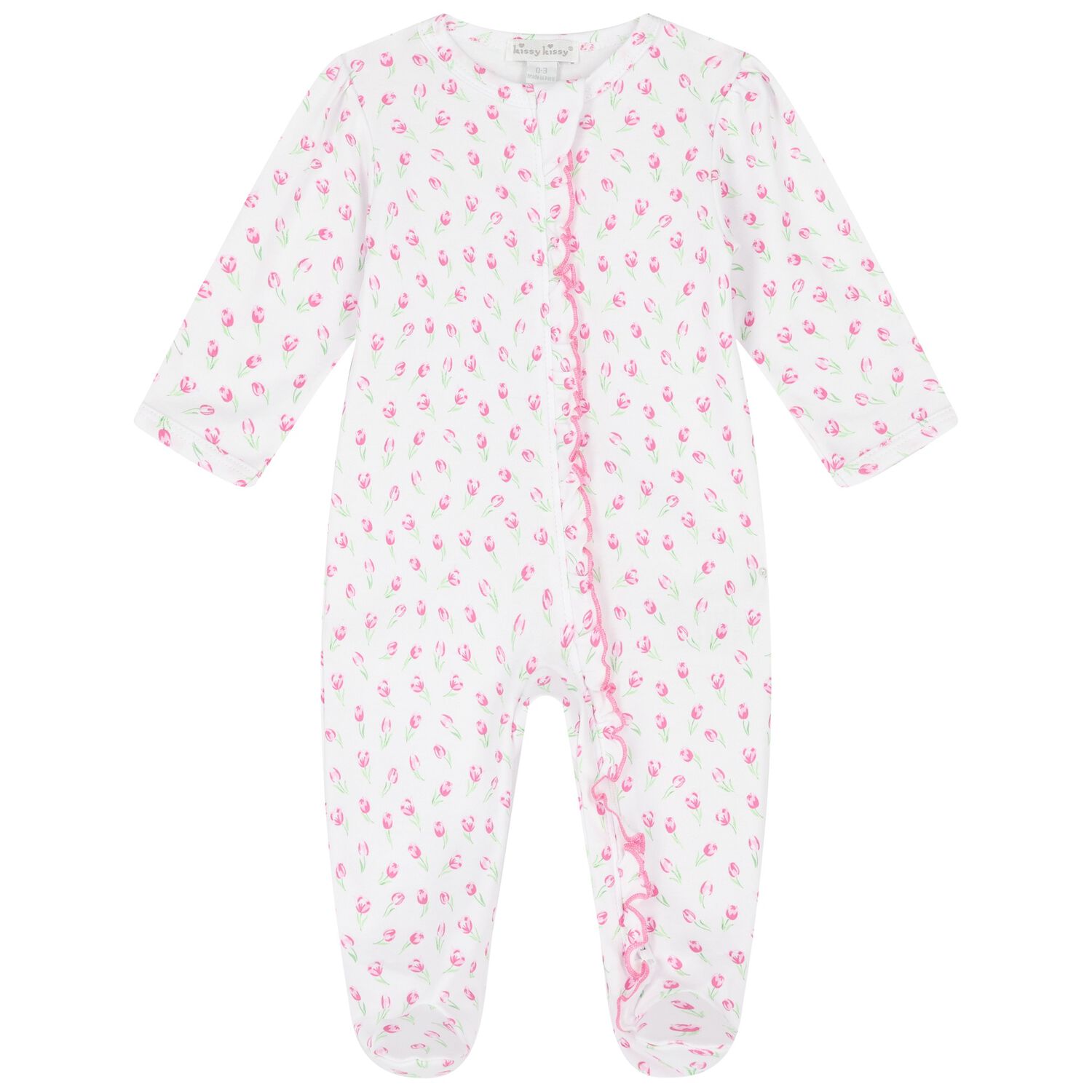 ملابس أطفال بناتي بزهرة توليب بيضاء, 2, hi-res image number null