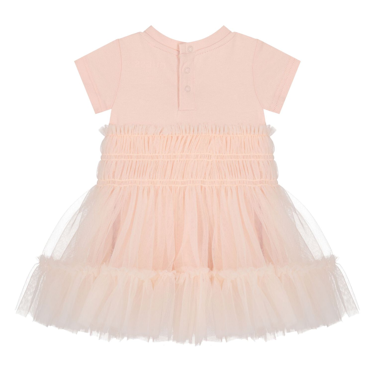 Baby Girls Pink Logo Tulle Dress Set, 2, hi-res image number null
