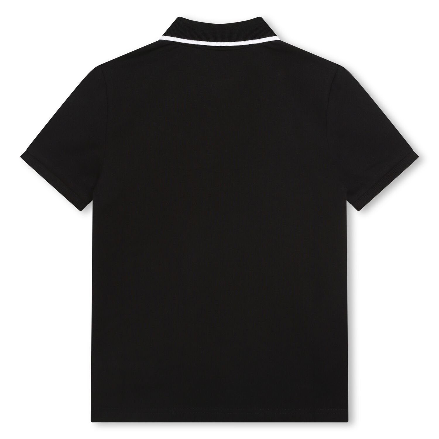 Boys Black Logo Polo Shirt, 1, hi-res