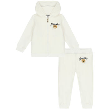 Ivory Teddy Bear Logo Tracksuit