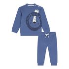 Baby Boys Blue Lion Tracksuit, 1, hi-res
