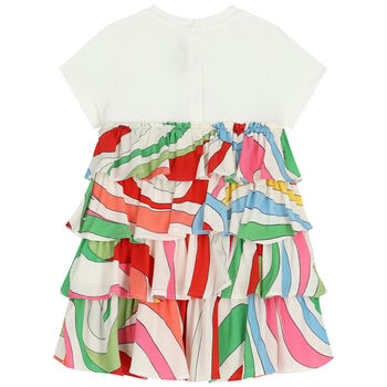 Younger Girls Ivory Marmo Dress