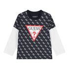 Baby Boys Navy Blue Logo Joggers Set, 2, hi-res