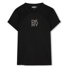Girls Mini me Black Logo T-Shirt, 1, hi-res