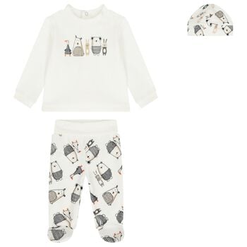 Ivory Velour Babygrow Gift Set