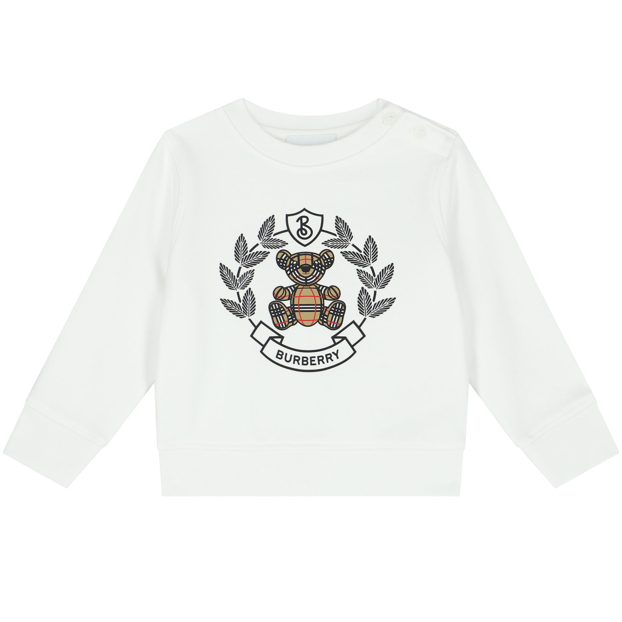 Burberry embroidered crest jersey sweatshirt deals