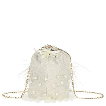 Girls Gold Pearl Handbag