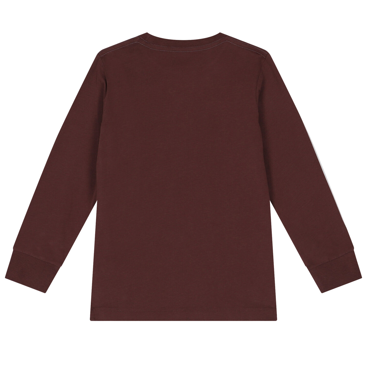 Boys Maroon Logo Long Sleeve Top, 1, hi-res