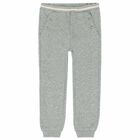 Baby Girls Grey Joggers, 1, hi-res