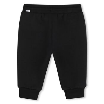 Younger Boys Black Logo Joggers