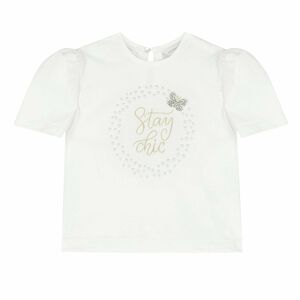 Girls Ivory, Pearl & Diamante Embellished Top