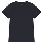 Boys Navy Blue Logo T-Shirt, 3, hi-res