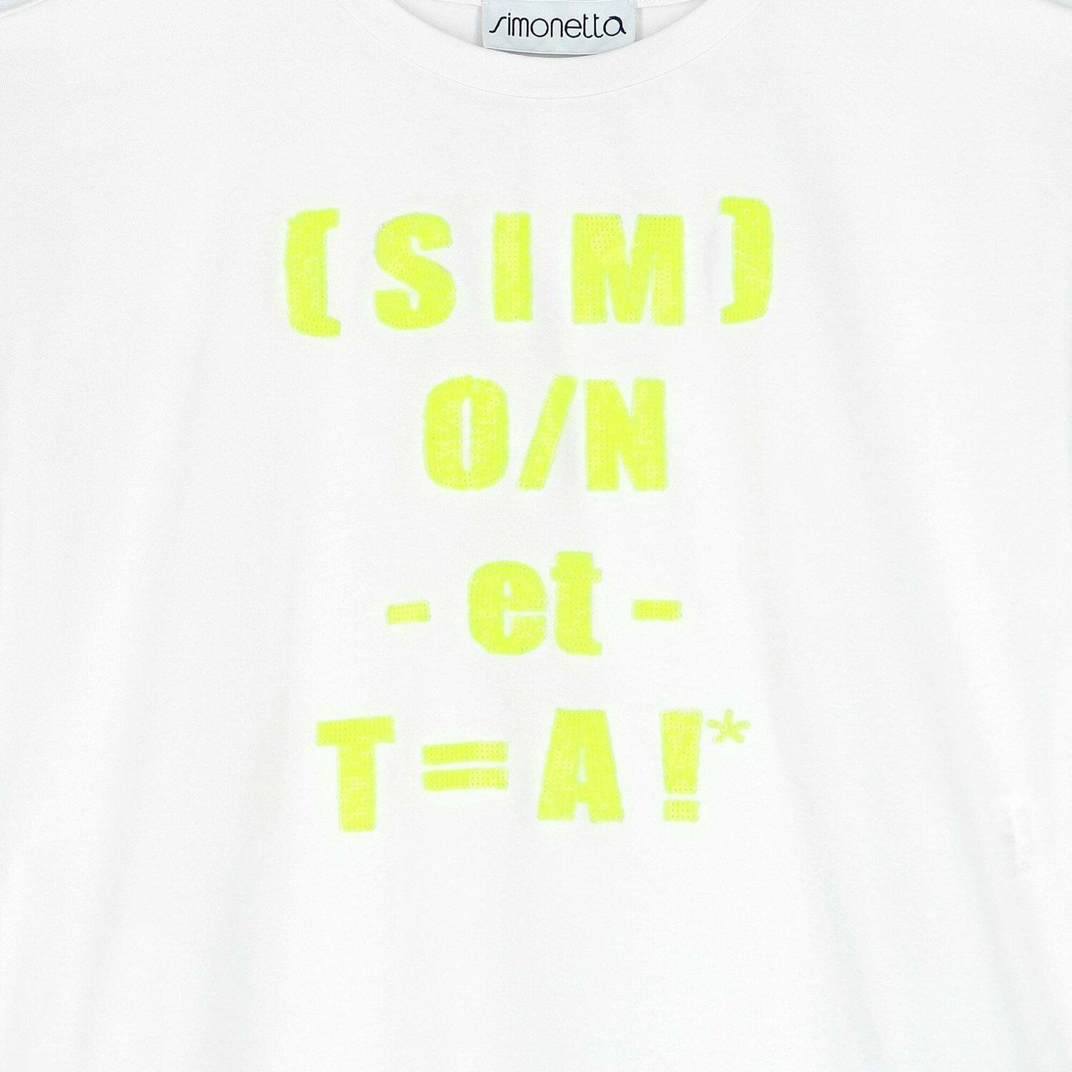 تيشيرت بالشعار باللون الابيض للبنات, 1, hi-res image number null