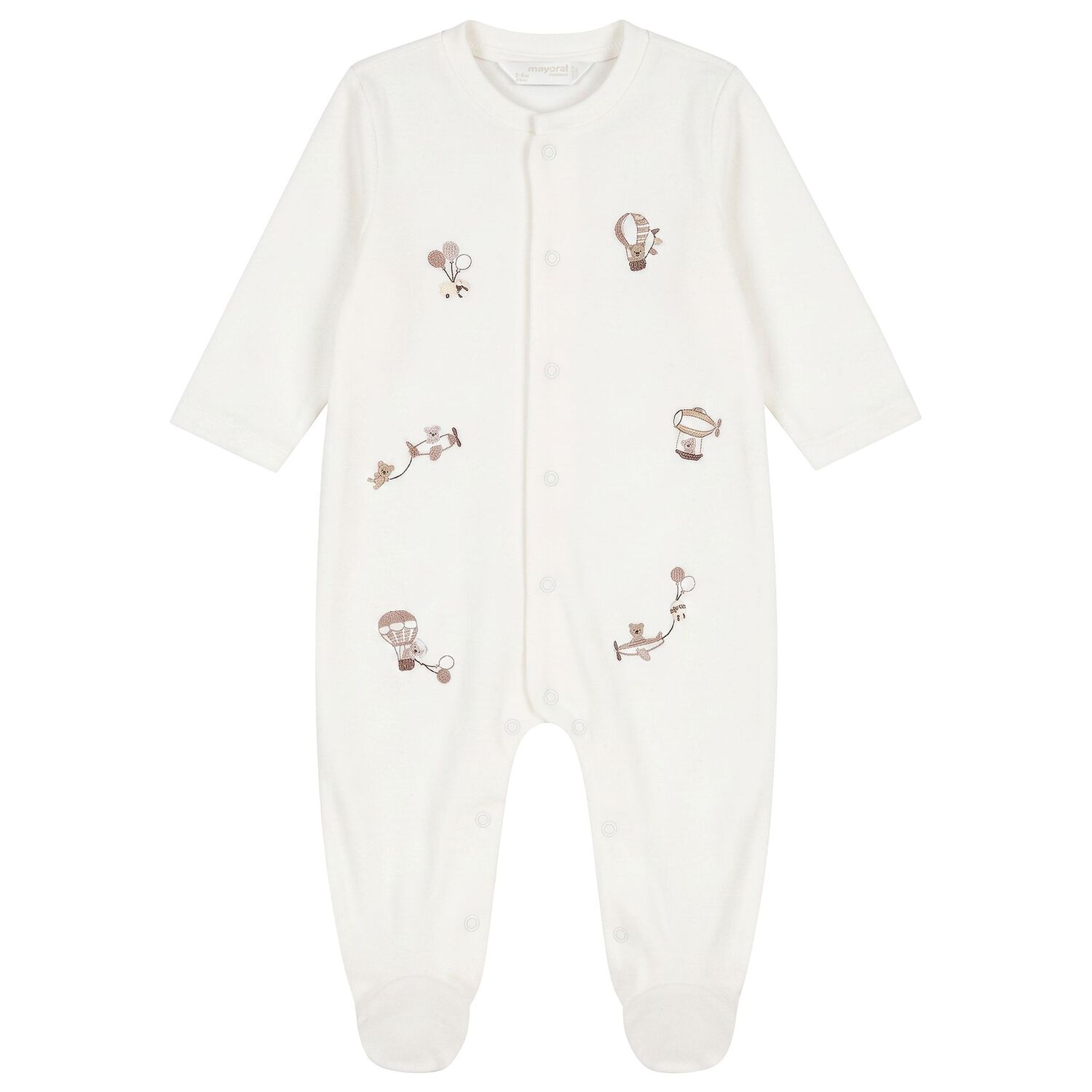 White & Beige Babygrows ( 2-Pack ), 2, hi-res