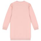 Girls Pink Logo Sweatshirt Dress, 1, hi-res