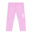 Girls Lilac Logo Lycra Leggings, 1, hi-res