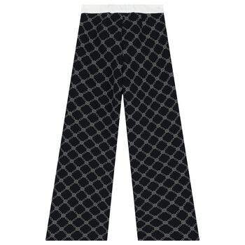 Girls Navy Blue Logo Trousers