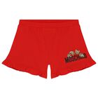 Younger Girls White Logo Shorts Set, 2, hi-res