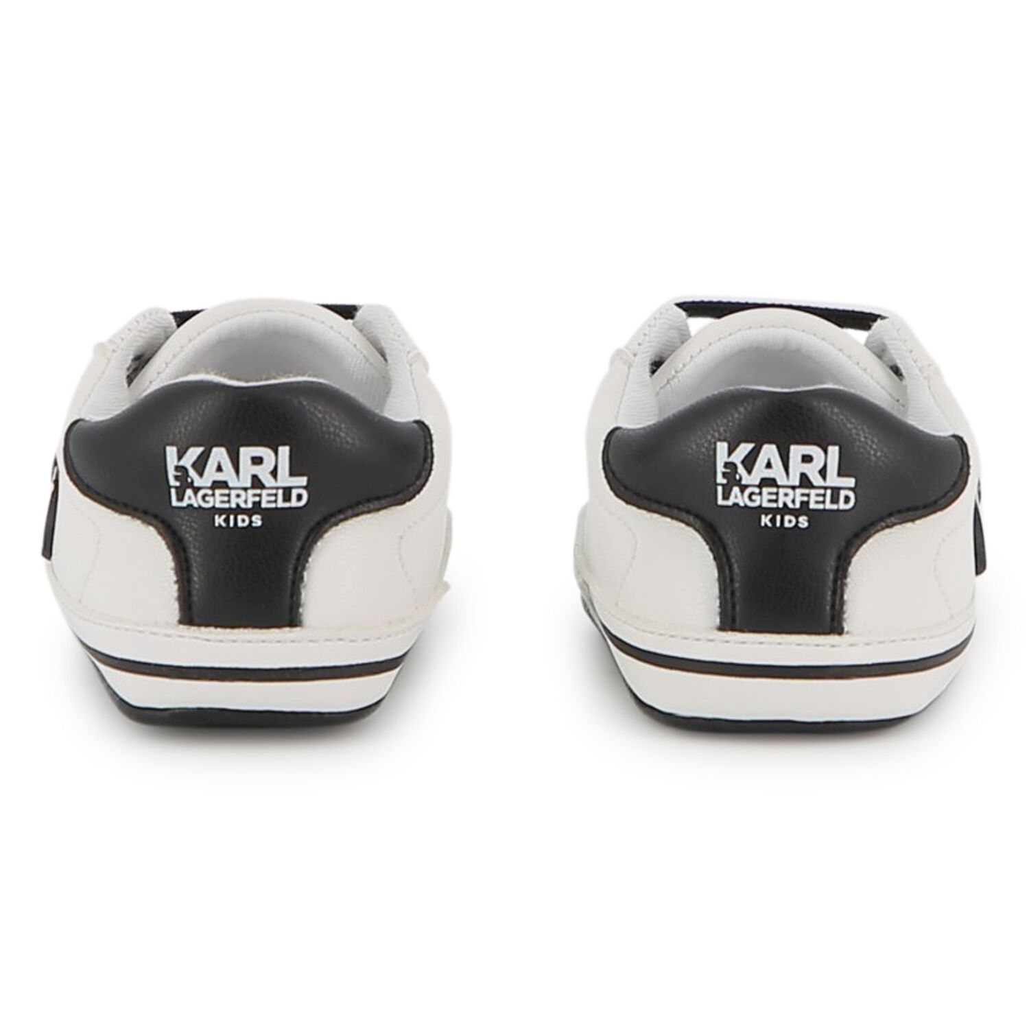 Baby Boys White Ikonik Karl Pre Walker Shoes, 1, hi-res