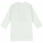 Girls Ivory Logo Dress, 1, hi-res