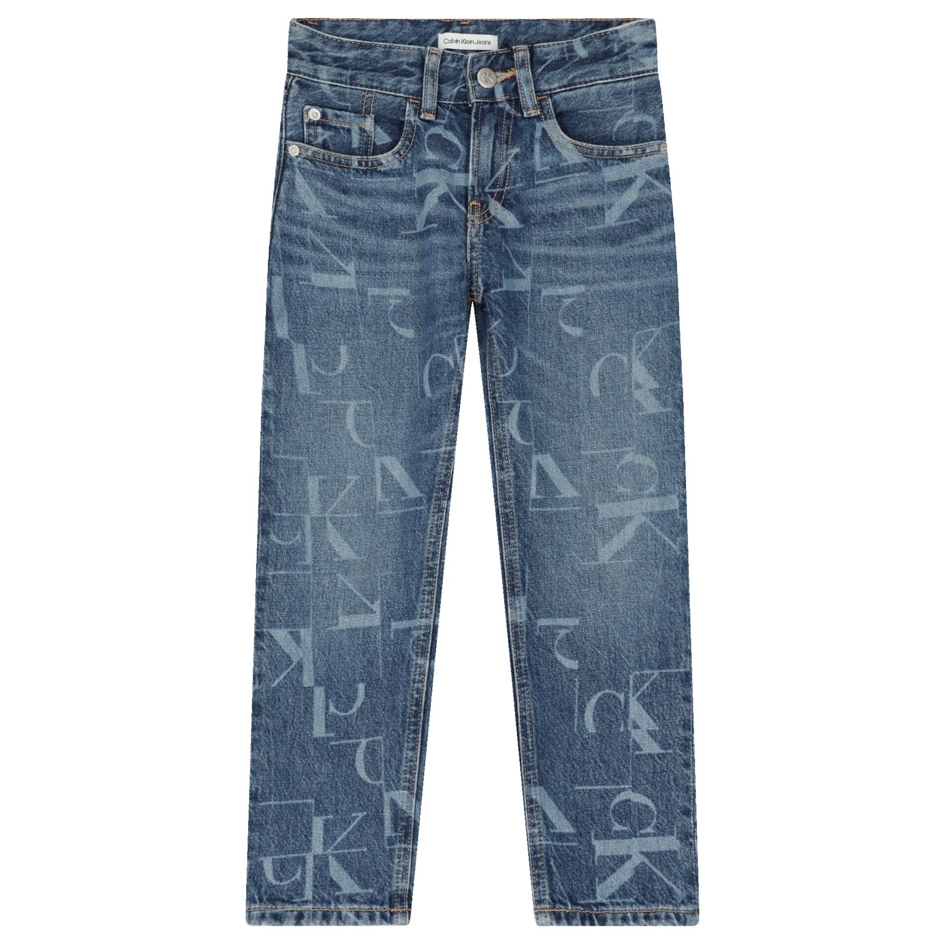 Calvin Klein Boys Blue Logo Denim Jeans Junior Couture UAE