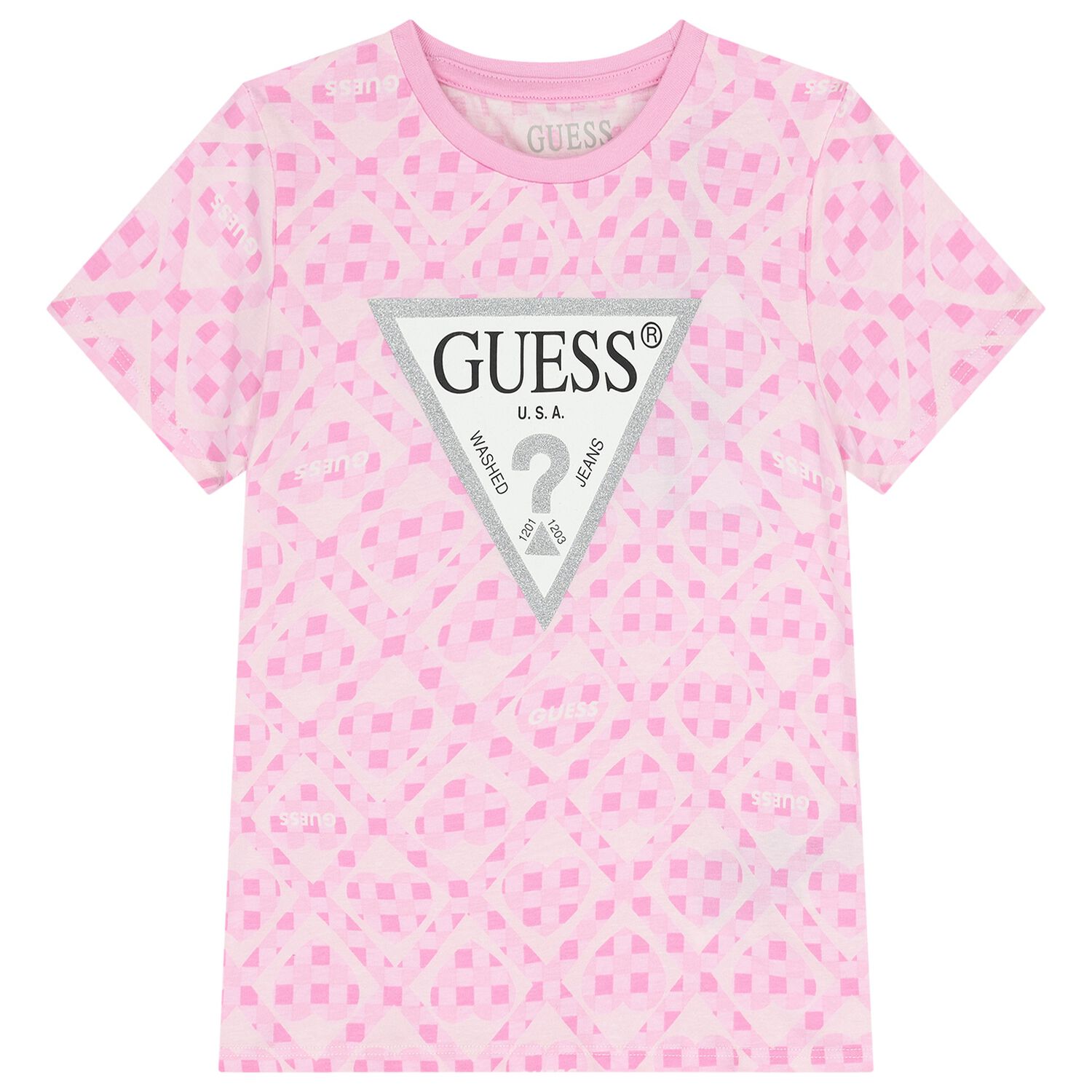 Girls Pink Logo T-Shirt, 1, hi-res