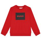 Boys Red Logo Sweatshirt, 1, hi-res