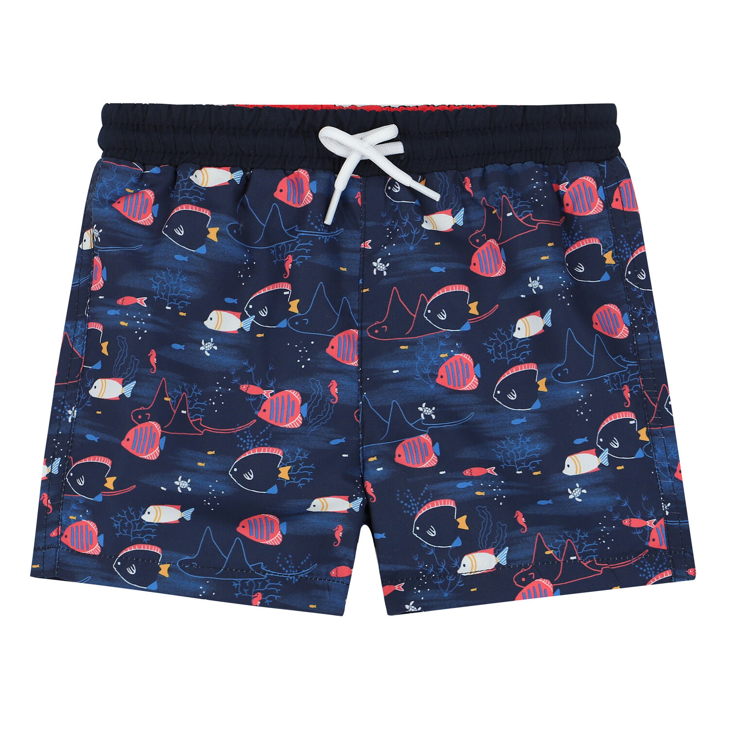 Younger Boys Swim Shorts & Hat Set, 1, hi-res