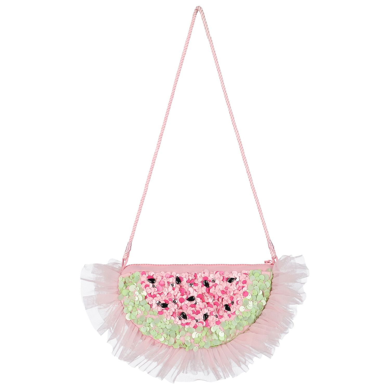 Girls Pink Watermelon Sequin Shoulder Bag, 1, hi-res