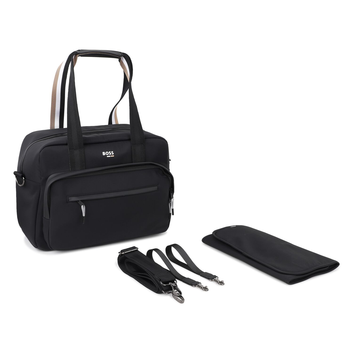 Black Logo Baby Changing Bag, 1, hi-res image number null