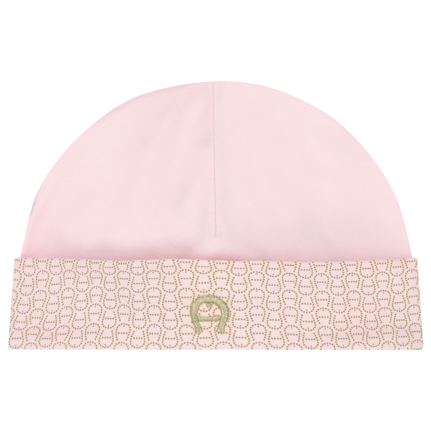 Baby Girls Pink & Gold Logo Babygrow Hat & Bib Gift Set, 1, hi-res image number null