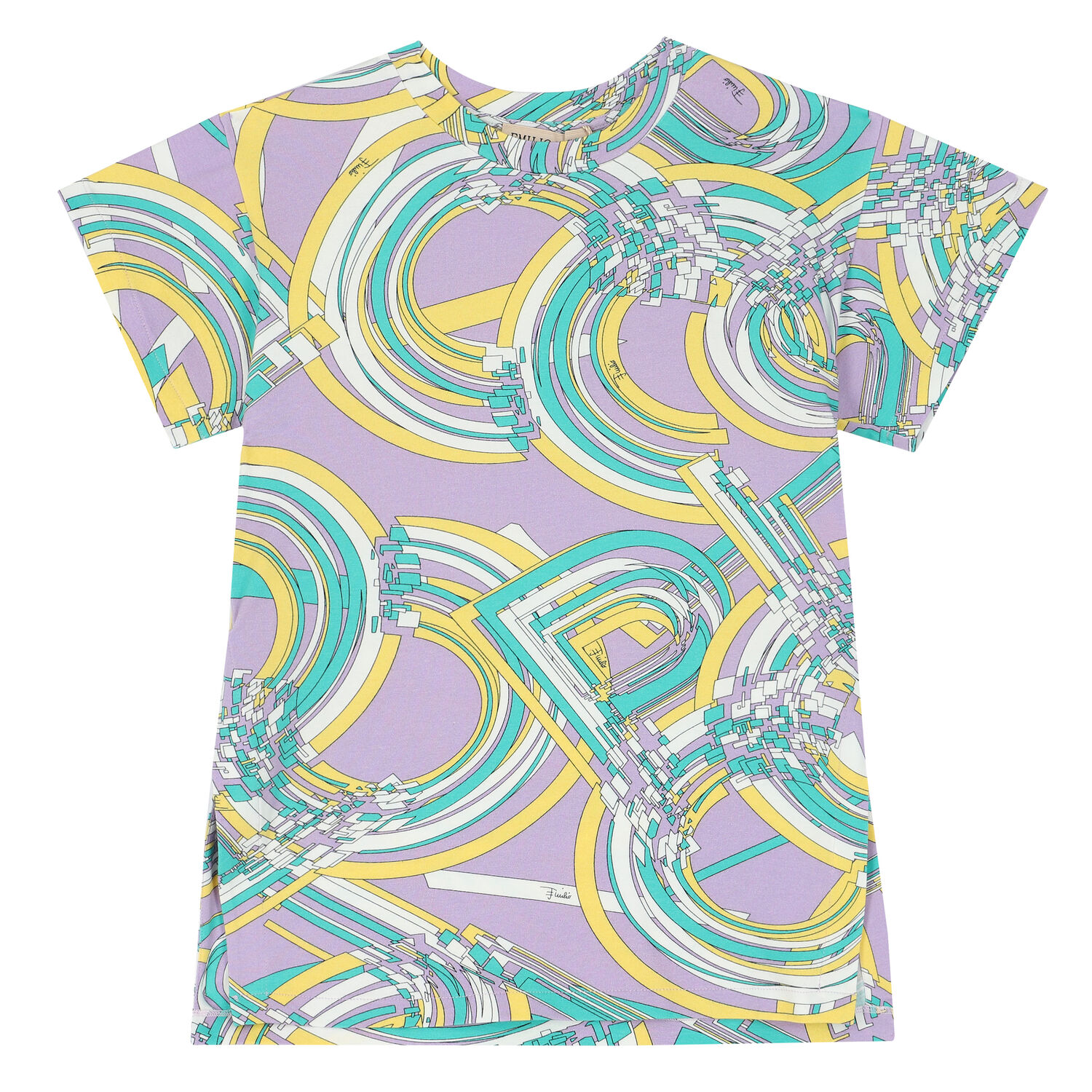 Girls Purple, Yellow, Green & White T-Shirt, 1, hi-res