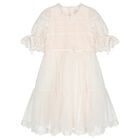 Girls Pink Lace & Tulle Dress, 1, hi-res