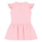 Younger Girls Pink Teddy Bear Logo Dress, 1, hi-res