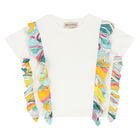 توب مكشكش باللون الأبيض للبنات, 1, hi-res