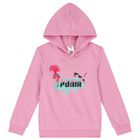 Girls Pink Trolls Logo Hooded Top, 2, hi-res